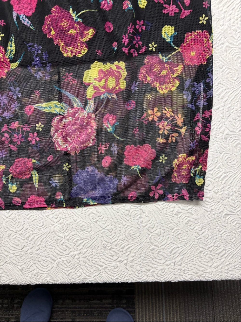 Torrid Betsy Johnson Black Maxi Dress with Pink, Yellow & Purple Floral Pattern - Picture 5 of 9